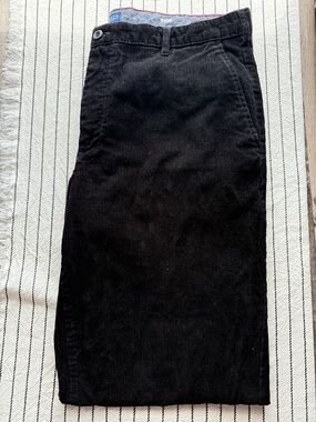 Izod Black Corduroy Straight Fit Pants